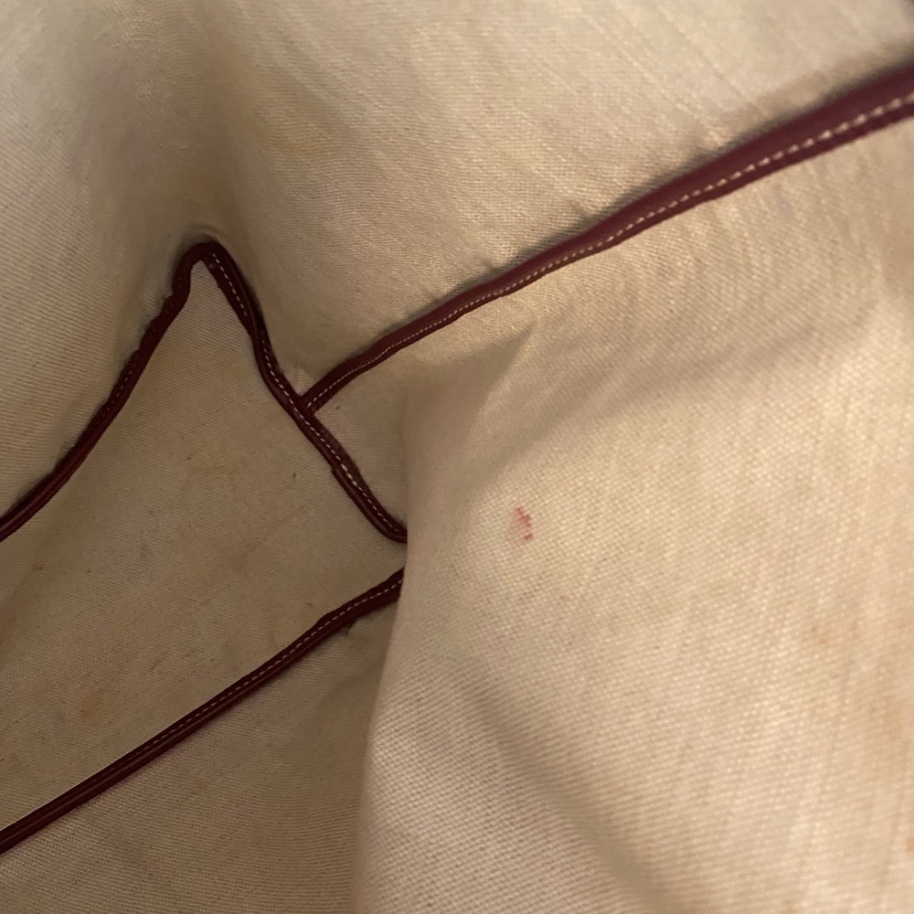 Goyardine Saint Louis Tote PM Bordeaux Personalized with Navy and White Stripe - Picture 13 of 15